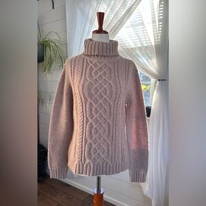 New York & Company Dusty Pink Aran Roll Neck Sweater 
Size:L